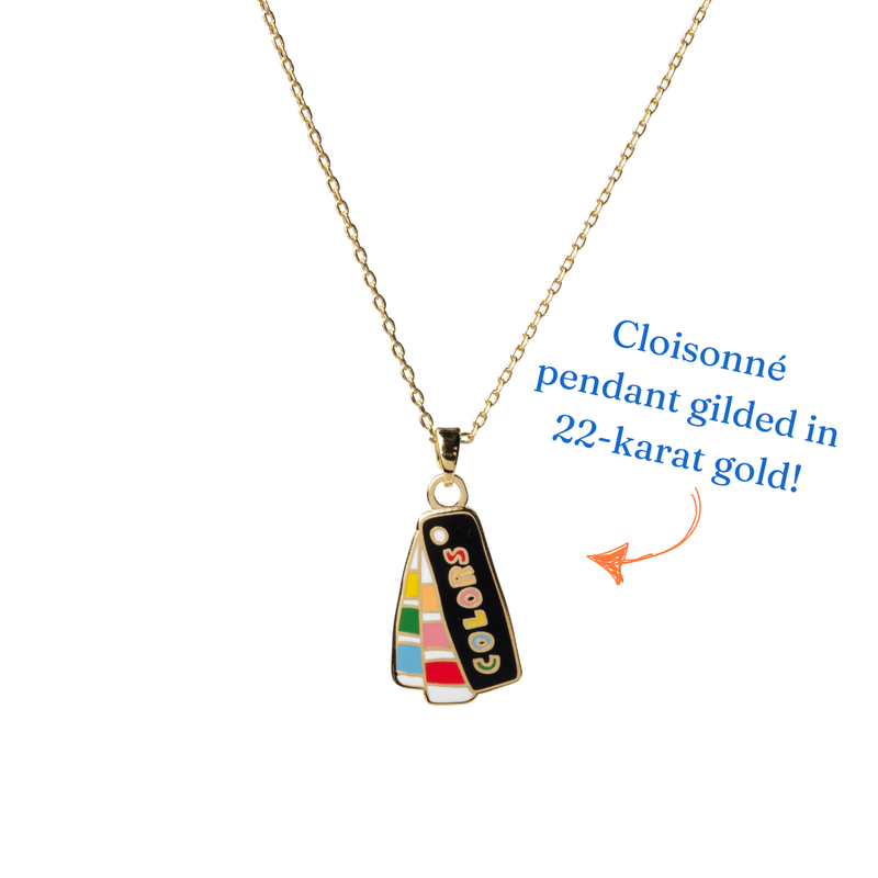 Color Swatch Book Pendant Necklace - Art Department LLC
