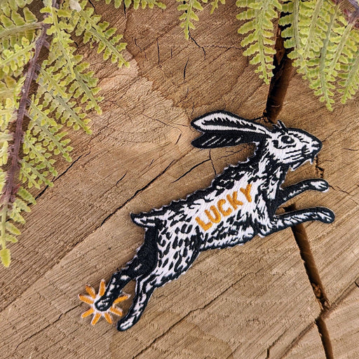 Iron-on patch | lucky rabbit's foot - 4.3" x 2.8" - Art Department LLC