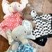 Elephant Plush Security Blanket - Grey - Art Department LLC
