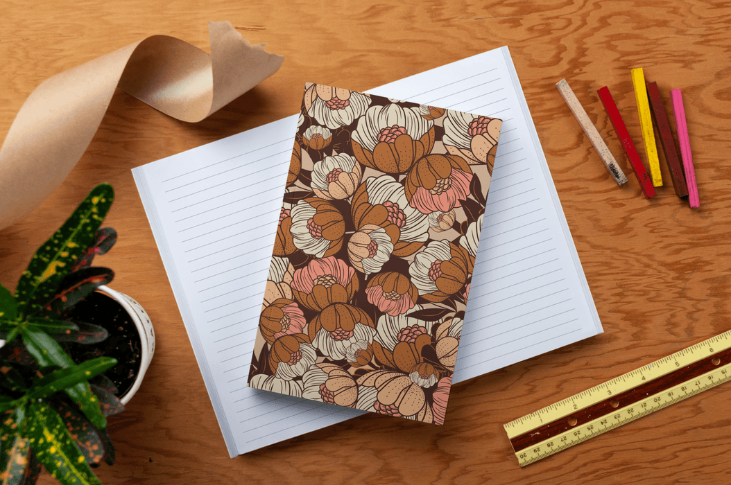 Rustic Blossoms Soft Touch Classic Layflat Notebook - Art Department LLC