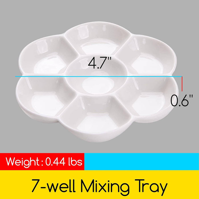 7 Well Porcelain Paint Palette