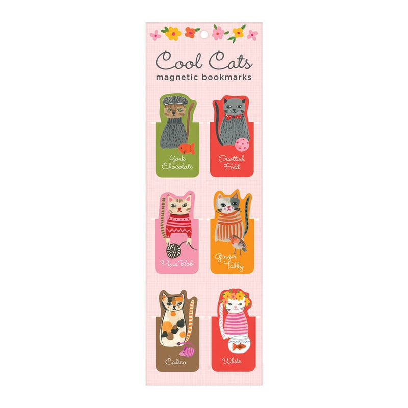 Cool Cats Magnetic Bookmarks - Art Department LLC