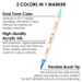 Dual Tone Brush Tip Acrylic Paint Markers - Set of 36 - Art Department LLC