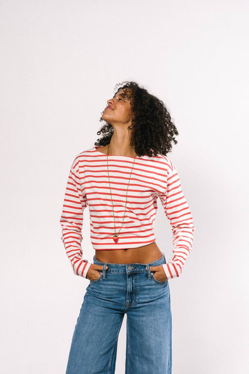 Strawberry Charm Necklace with Green Beads - Art Department LLC