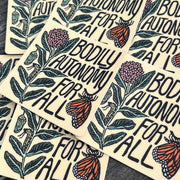 Bodily Autonomy For All Sticker | matte vinyl butterfly - Art Department LLC
