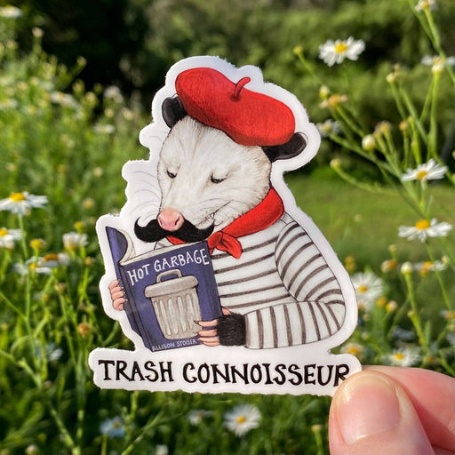 Trash Connoisseur Opossum Weatherproof Vinyl Sticker - Art Department LLC