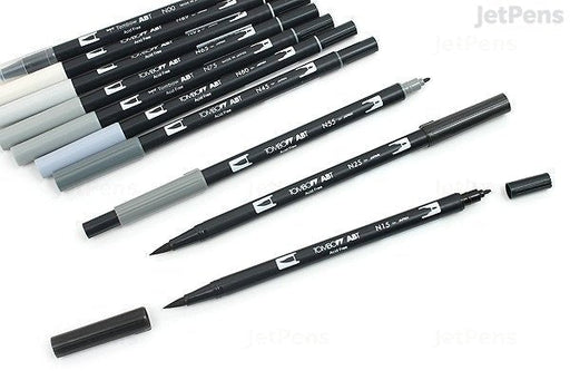 Tombow Dual Brush Blendable Pens Grays and Blacks - Art Department LLC