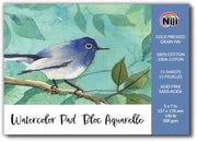 Niji Watercolor Paper Pads, 5x7, 15 Sheets, Cotton Fiber - Art Department LLC