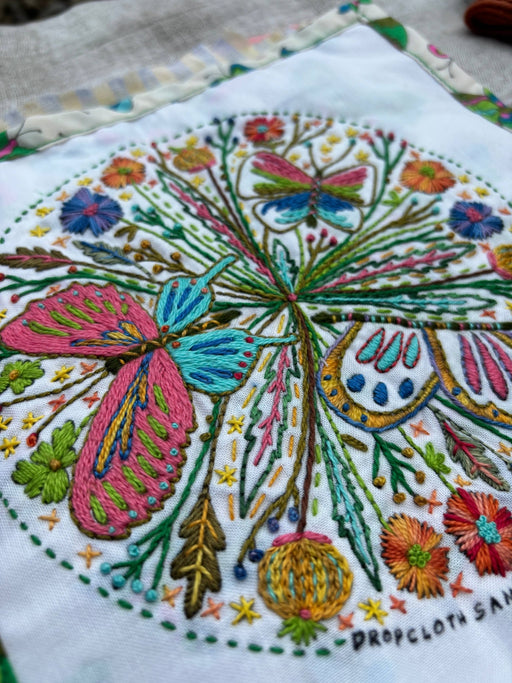Spring Fling Butterfly Embroidery Sampler - Art Department LLC