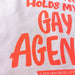 Gay Agenda Tote, close up of lettering