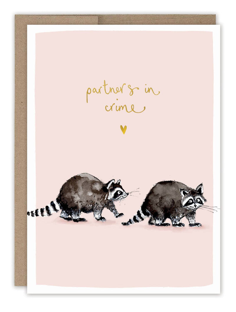 Raccoons Partners In Crime Card - Art Department LLC