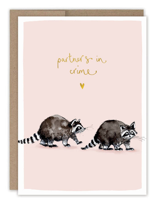 Raccoons Partners In Crime Card