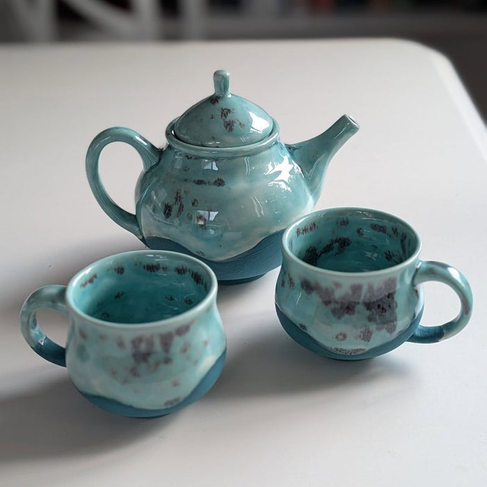 Artisanal Teapot Set with Matching Mugs - Art Department LLC