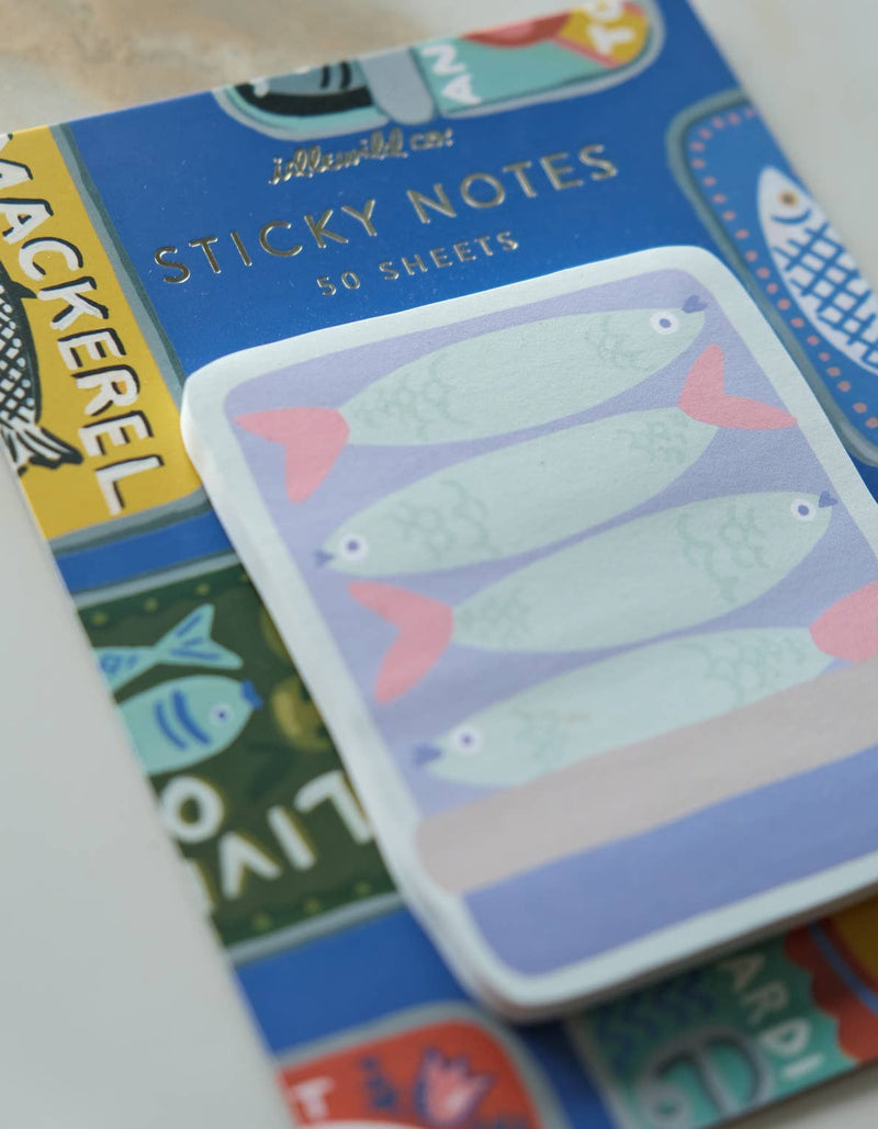 Die - Cut Sticky Notepad | Tinned Fish - Art Department LLC