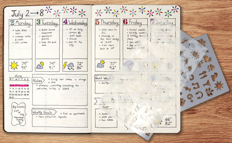 Essentials Dotted Journal Stencil Set - Art Department LLC