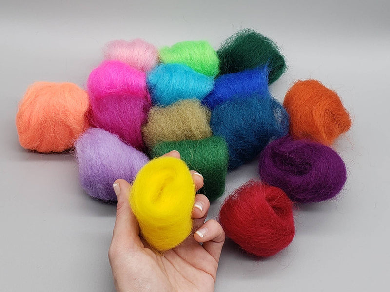 Large Wool Roving Box - 16 Colors - Art Department LLC