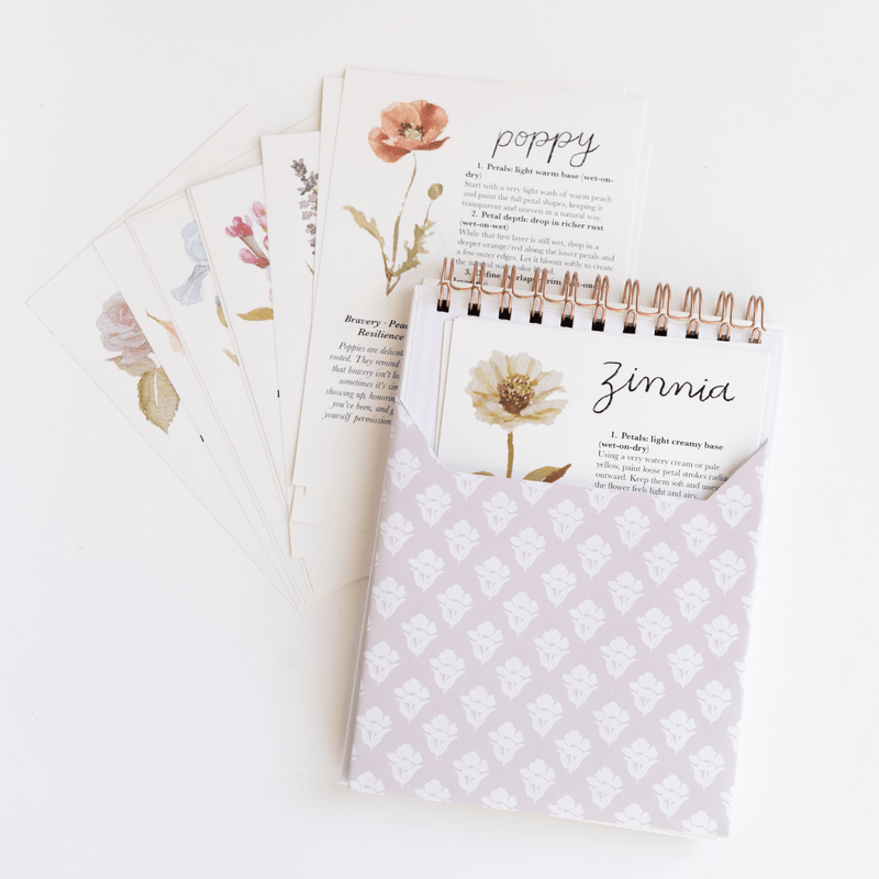 Flowers watercolor workbook - Art Department LLC