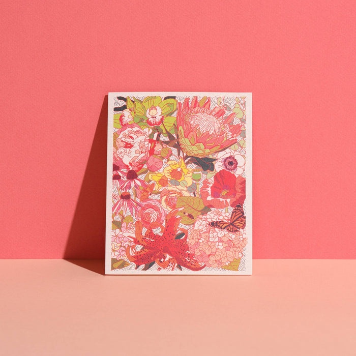 Wild Florals Greeting Card - Art Department LLC