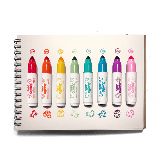 Jumbo Jots Dual Tip Unicorn Markers - Set of 8 - Art Department LLC