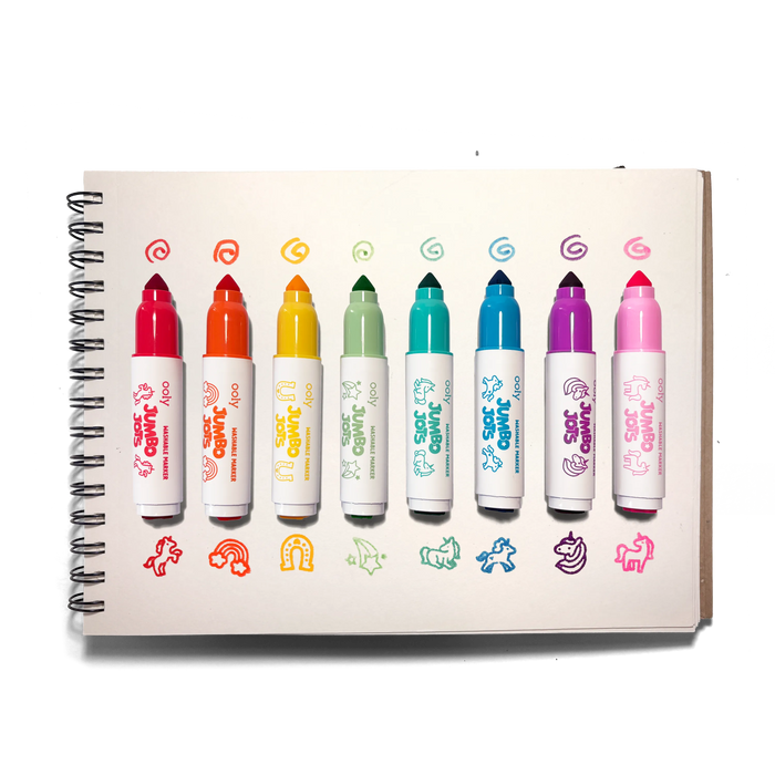 Jumbo Jots Dual Tip Unicorn Markers - Set of 8