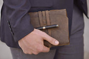 Rustic Handmade Leather Bound Journal (8x6") - Art Department LLC