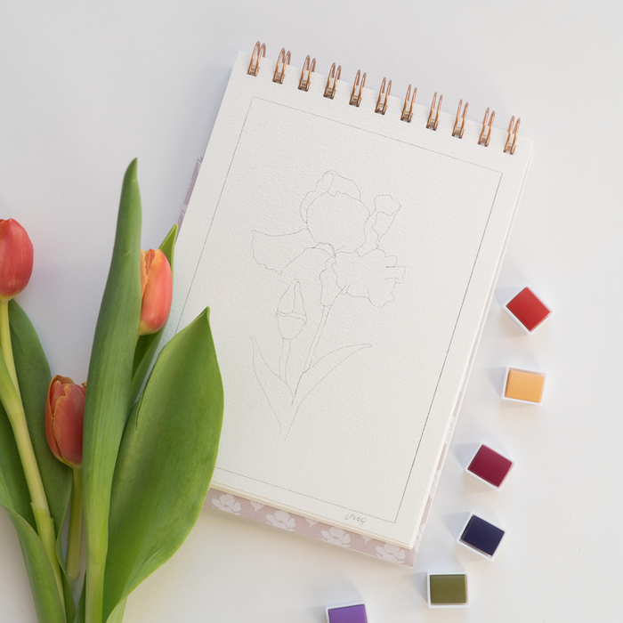 Flowers watercolor workbook