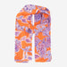Farrah Lightweight Cotton Scarf - Orange/Purple Floral Print - Art Department LLC