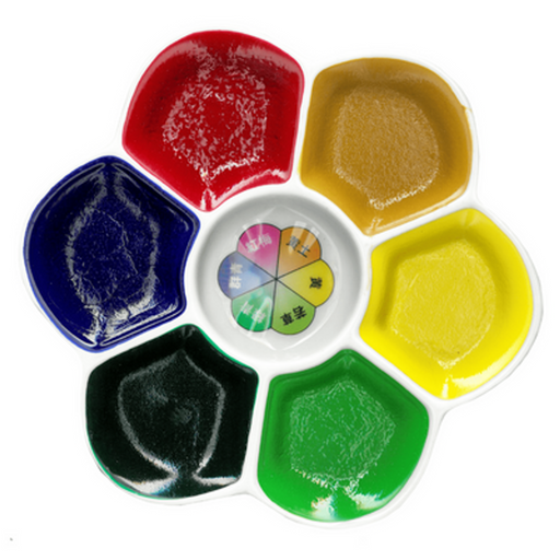 Boku-Undo Color Ceramic Palette, Basic Colors