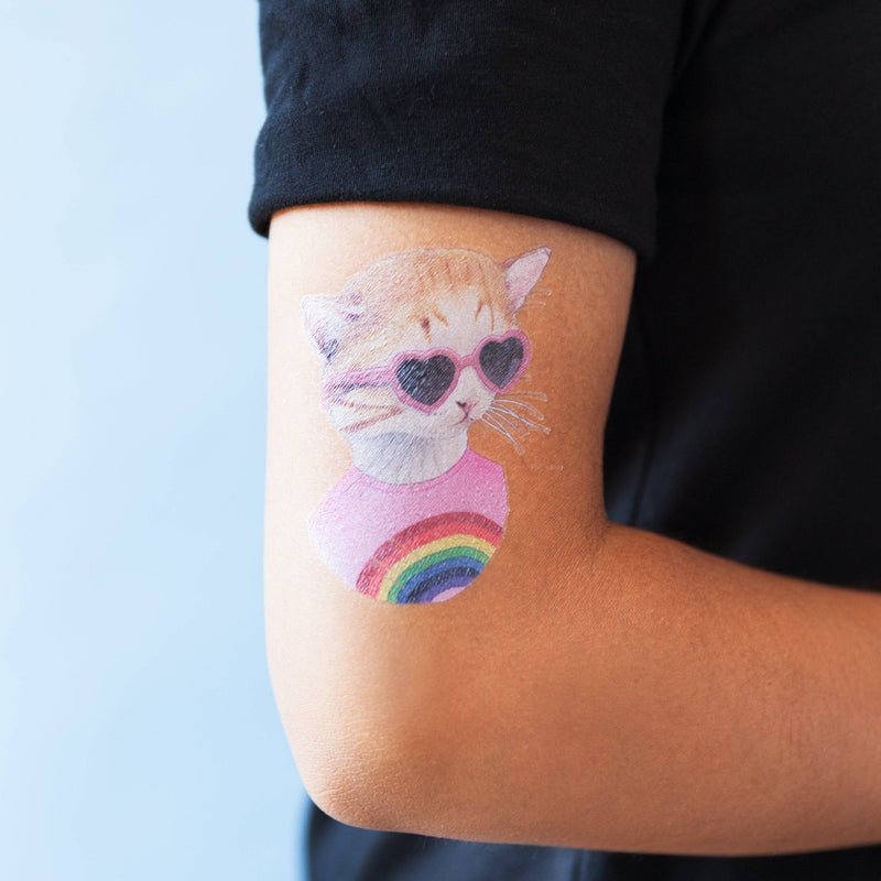 Rainbow Kitten Tattoo Pair - Art Department LLC