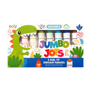 Jumbo Jots Dual Tip Dinosaur Stamp Markers - Set of 8 - Art Department LLC