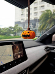 Halloween Crochet Car Hanger & Keychain Jack O Lantern, Grim Reaper - Art Department LLC