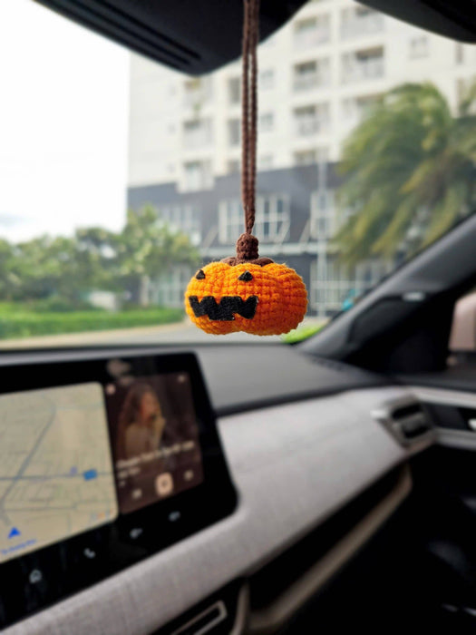 Halloween Crochet Car Hanger & Keychain Jack O Lantern, Grim Reaper - Art Department LLC