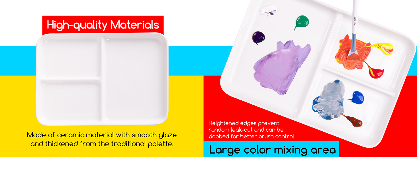 Rectangle Porcelain Palette, 10'' × 7''