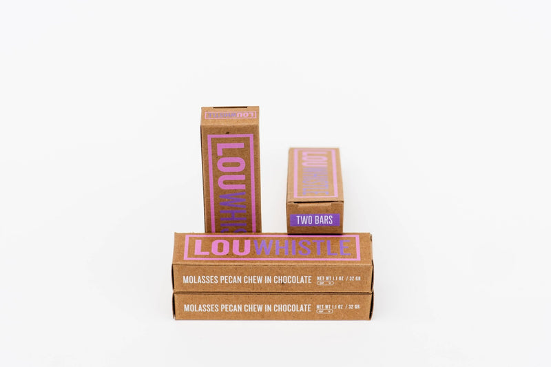 Lou Whistle - Molasses Pecan Chew Covered in Dark Chocolate - Art Department LLC