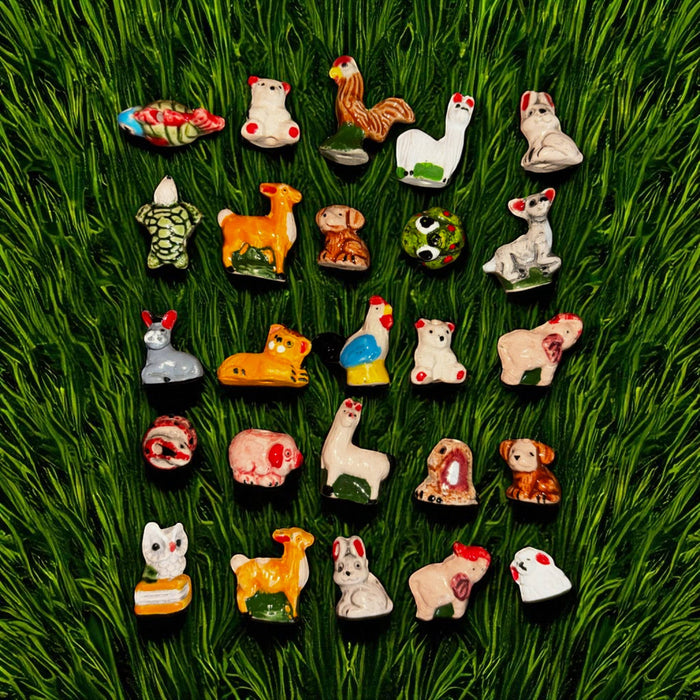 Handmade Mini Ceramic Animal Beads