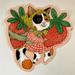Strawberry Cat Sticker - Art Department LLC