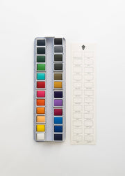24 Color Watercolor Paint Palette - Art Department LLC