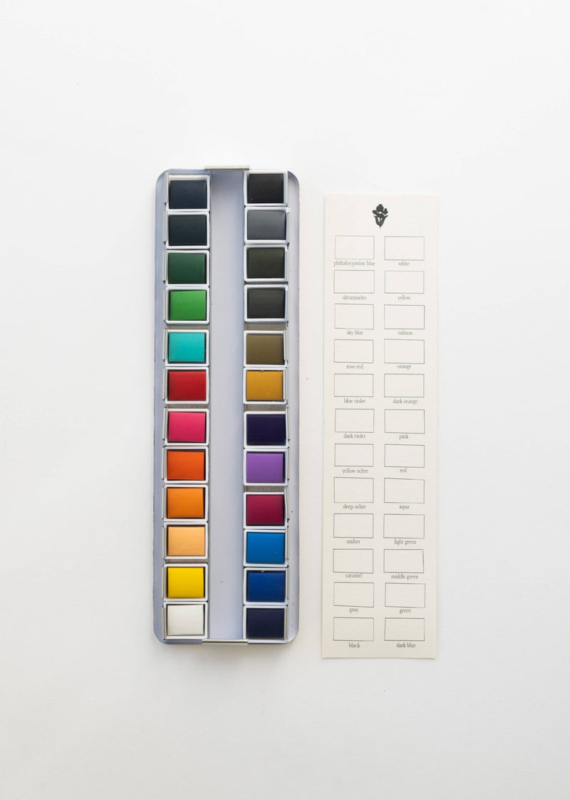 24 Color Watercolor Paint Palette - Art Department LLC