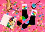 Color Wheel - Large Crew Socks - Art Department LLC