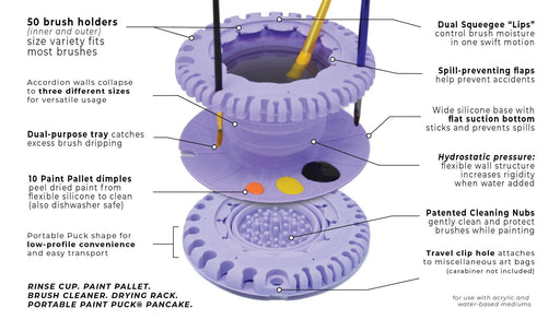 CollapsiBowl™ - Portable Paint Pallet, Brush Cleaner and Organizer