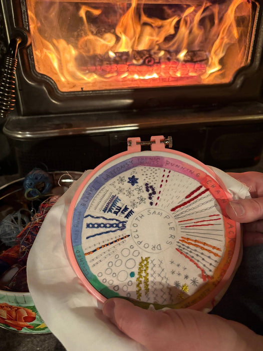 Color Wheel Embroidery Sampler - Art Department LLC