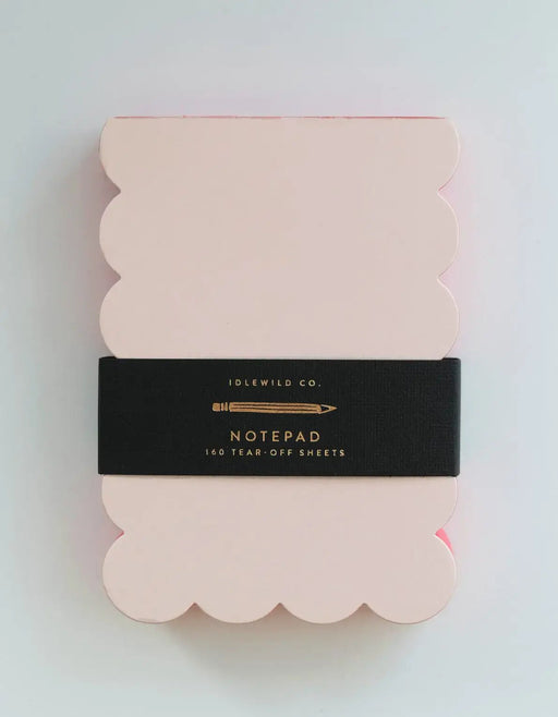 Scalloped Shaped Notepad | Peach + Persimmon Edge - Art Department LLC