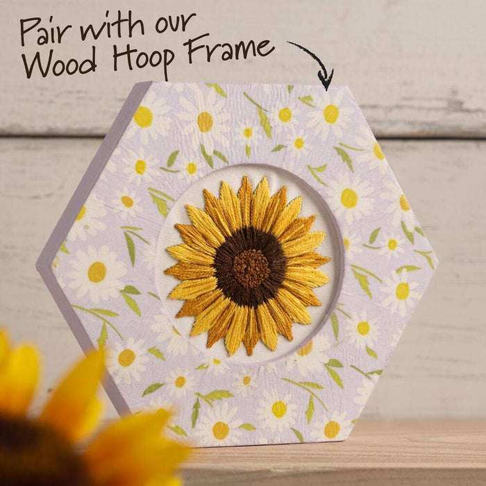 Embroidery Kit - Golden Sunflower - Art Department LLC
