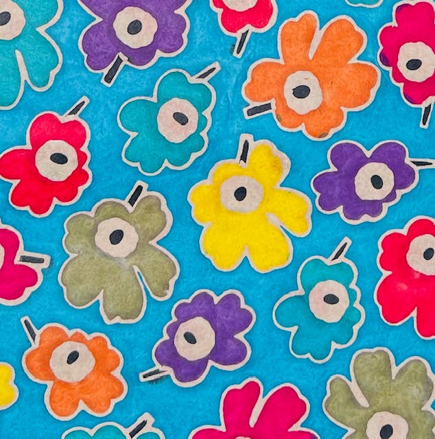 20x30 Batik Blooms, 5 options - Art Department LLC