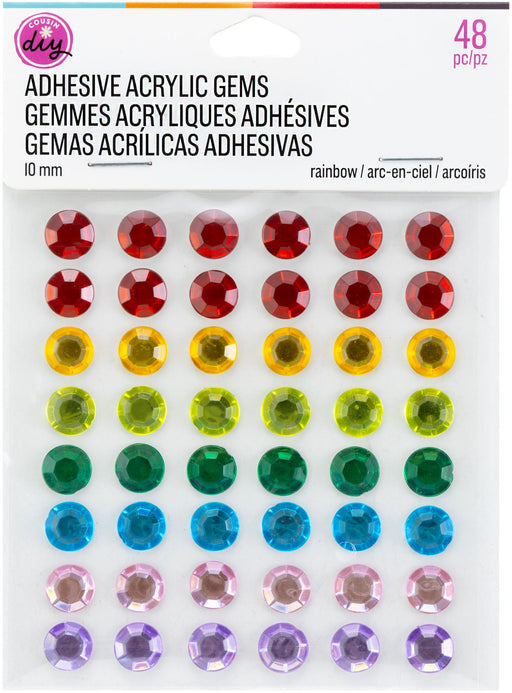 CousinDIY Acrylic Adhesive Gems 10mm - Art Department LLC