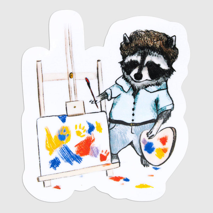 Happy Little Trash Artist  Raccoon Sticker