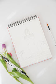 National Parks Watercoloring Book - Outlines w/Video Tutorials - Art Department LLC