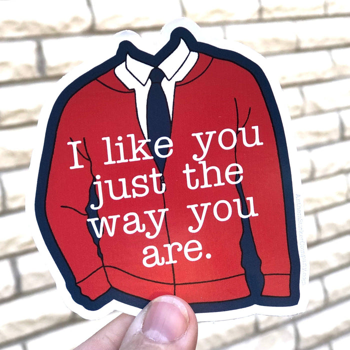 "I like you" Mr. Rogers Sticker - Art Department LLC