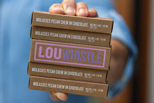 Lou Whistle - Molasses Pecan Chew Covered in Dark Chocolate - Art Department LLC