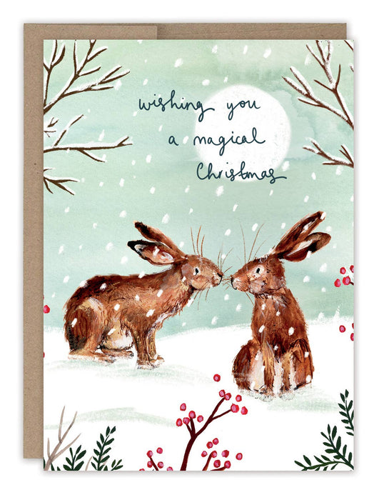 Hares Magical Christmas Boxed Holiday Cards - Set of 10 - Art Department LLC